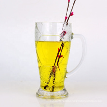 20oz soccer ball clear tea beer glass cup drinking with handle